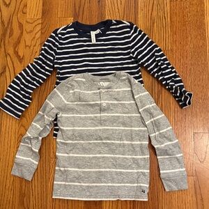 Two Janie and Jack Long Sleeve striped shirts